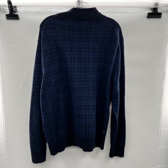 Bonobos Men's 1/4 Zip Pullover Sweater Blue Print Size XL - Picture 7 of 9